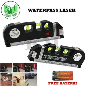 Fixit Level Pro 3 Penggaris Laser Waterpass Meteran Laser 250 Cm