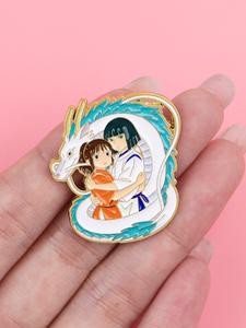 Pin de esmalte de personaje de anime curativo, broche para suéter y mochila, accesorio de sombrero de moda, regalo único para amigos