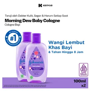 JOHNSON'S Morning Dew Baby Cologne ISI 2 - Minyak Wangi Bayi 100 ml Aman Untuk Kulit