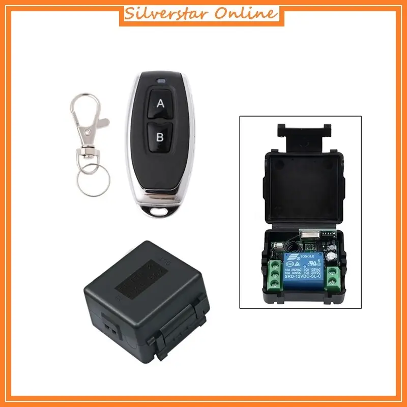 Remote Control 1 Channel Receiver 433mhz Relay Switch Wireless Transmitter RF