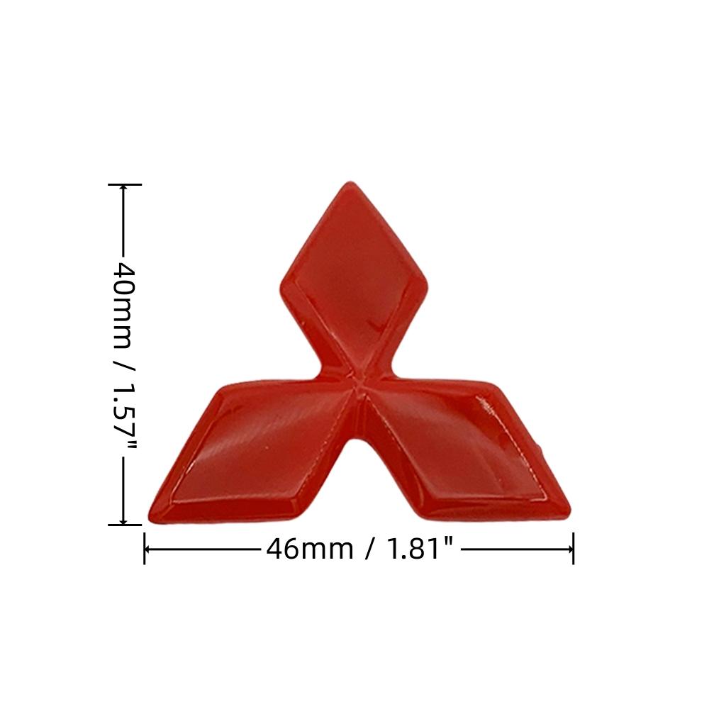Emblem Mitsubishi 3 Berlian Cover Logo Stir Mobil 46x40mm Bahan ABS Mudah Dipasang Tanpa Lepas Logo Asli Tampilan 3D Elegan Cocok untuk Mitsubishi Xpander/Pajero/Outlander