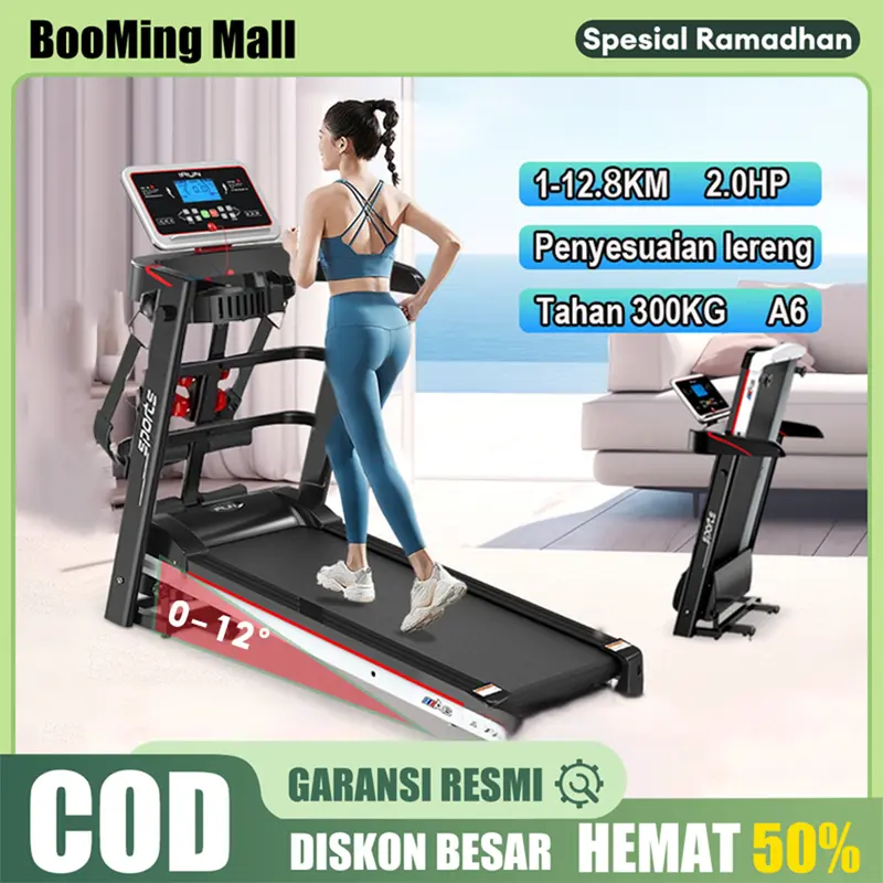 【BooMing】A6 Treadmill Elektrik Treadmill lipat Alat Olahraga Treadmill treadmill portable walking pad treadmill low watt Super Murah Kokoh Treadmill Elektrik A6 Treadmill lipat treadmill portable alat olahraga di rumah 0