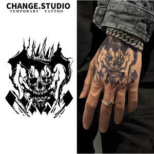 Hình Xăm Tạm Thời, Thiết Kế Hình Xăm Lưng Joker, Kéo Dài Trong 15 Ngày, Không Thấm Nước Và Chống Chà Xát. Miếng Dán Hình Xăm