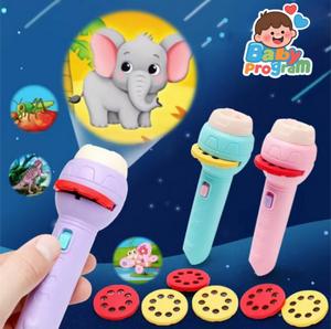 ไฟฉายเด็กการ์ตูน โปรเจคเตอร์มินิ เครื่องโปรเจคเตอร์การศึกษาสำหรับเด็ก ของเล่นสัตว์ทารก