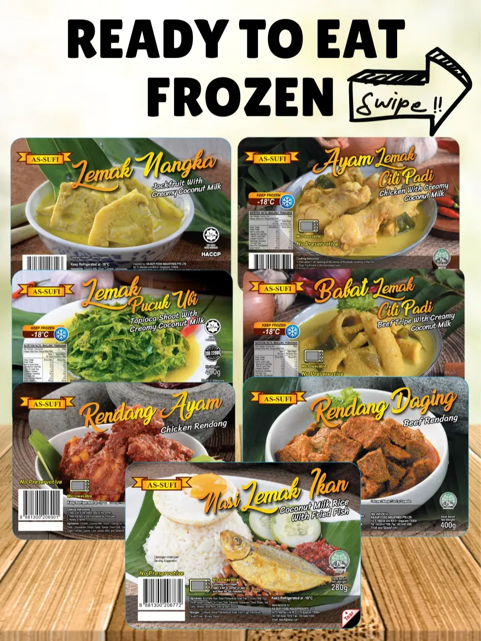 READY TO EAT FROZEN  AS-SUFI  IN TRAY 400GM