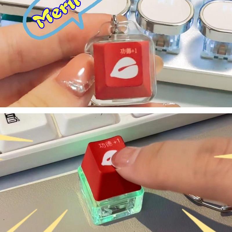 Product Introduction of Creative Electronic Pressing Wooden Fish Decompression Toy With Light W2G1 18
