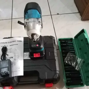 【COD】 Victool 48V Brushless Impact Wrench Bor Dampak Nirkabel, 3800NM untuk Baut Otomotif