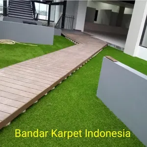 Rumput Sintetis Swiss Premium Tebal 3 Cm (Lebar 4 Mtr Full Utuh) 99.9% Seperti Rumput Asli - Harga Pabrik - Ada Lubang Pori Untuk Sirkulasi Air Termurah