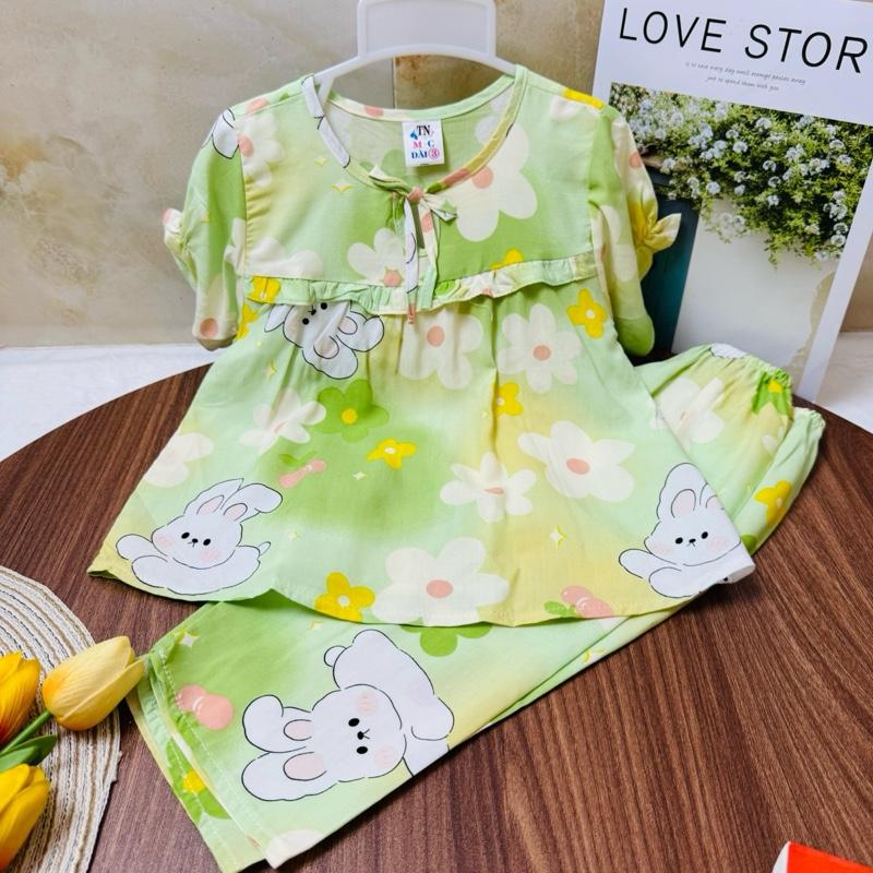 CHỌN MÀU BỘ ĐỒ BỘ TAY NGẮN QUẦN DÀI TOLE LANH 2 DA BÉ GÁI - Ưu đãi khi mua từ 2 bộ trở lên