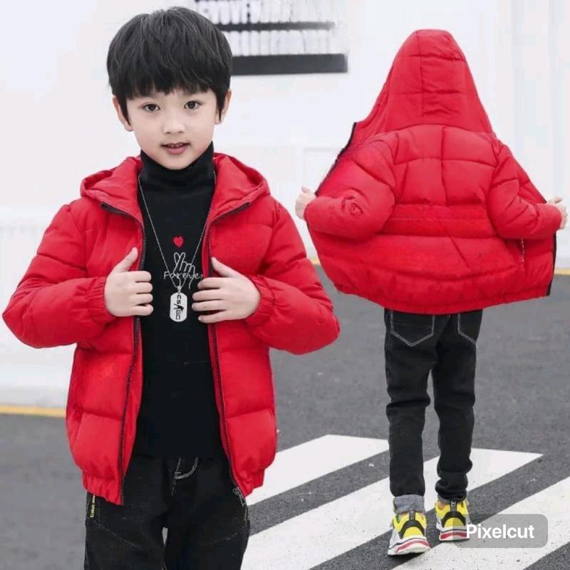 fashion anak jaket puffer gelembung tebal dan hangat minimalis xl 0