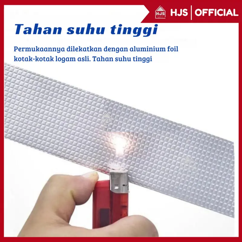 [HJS] Lakban Anti Bocor 3M 5M 1OM Aluminium Foil Waterproof Tape Tahan Air Dan Suhu Tinggi 4