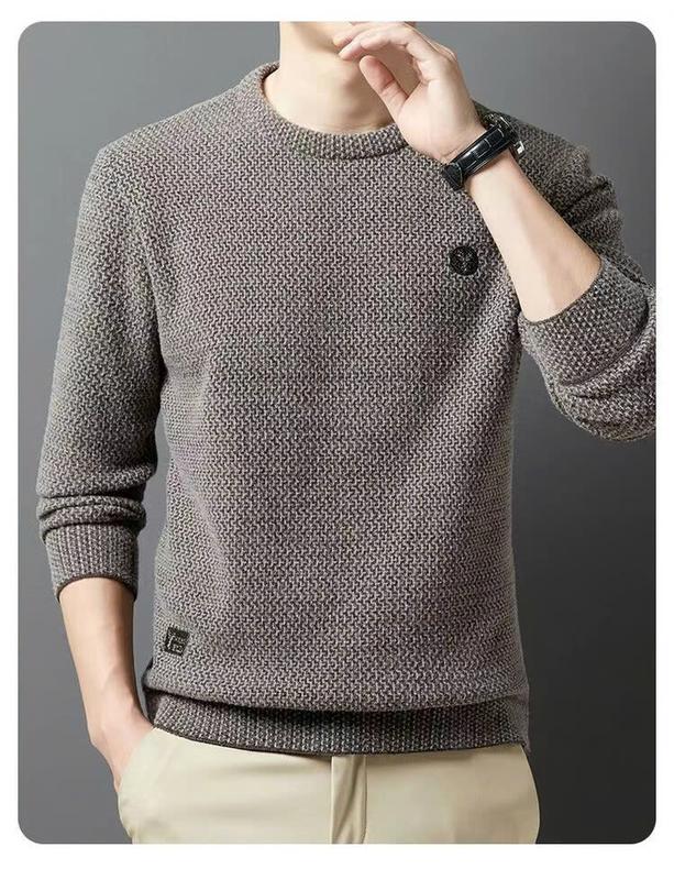  Áo Len Nam Quảng Châu Cổ Tròn Lót Lông Chất Liệu Len Dệt Kim Dày Dặn Mềm Mại Lót Lông cực ấm - KJ134. 