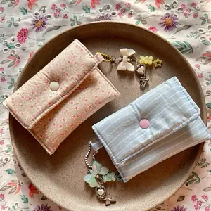 Pouch Mini Kartu | Dompet Mini Koin | Pouch Kartu Gingham