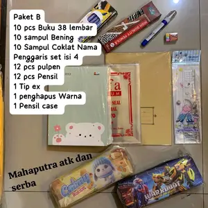 PAKET BUKU SAMPUL PULPEN PENSIL PENGHAPUS