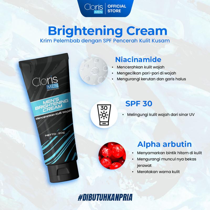 Clorismen Brightening Cream 20gr - Cream Wajah Pria Untuk Pemutih Wajah 1