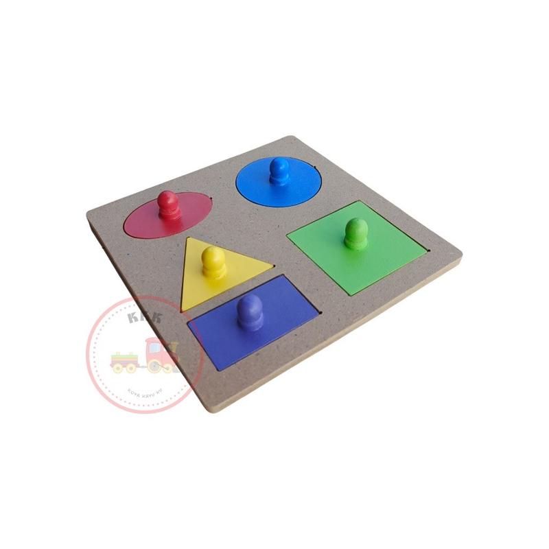 Product Introduction of Mainan Edukasi Puzzle Knop Geometri 5 Bentuk 2