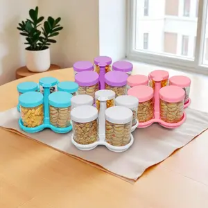 TOPLES Snack KRISTAL Premium JEON Lima Bunga Toples Set Nampan Toples Kue Kering Toples Set Lebaran 5in1