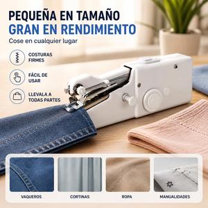 Mini Máquina de Coser Inalámbrica y Portátil | Herramienta de Costura Rápida para Ropa, Viajes y Manualidades DIY | Ideal para Principiantes