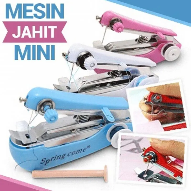 Springcome Mesin Jahit Portable Mini / Mesin Jahit Tangan Spring Come WARNA RANDOM