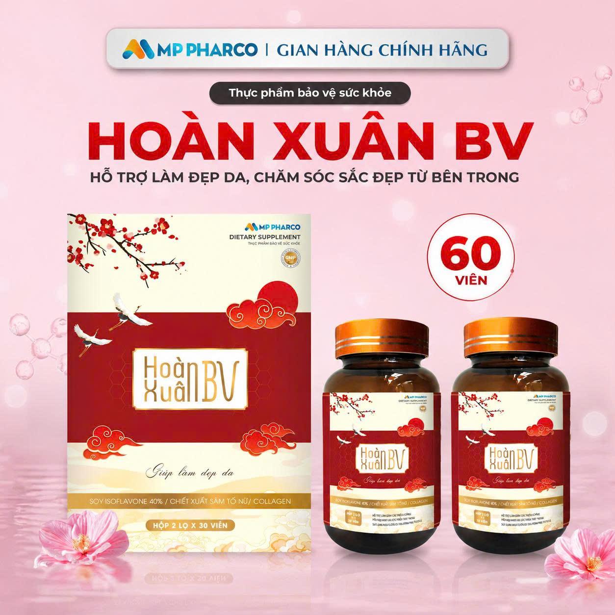 2 Combo hỗ trợ Nám (TPBVSK Hoàn Xuân B.V 60 viên và TPBVSK Vitamin C Pluzz hộp 60 viên & TPBVSK VIÊN ĐẸP DA HEBONA BEAUTY SKIN LOVE 60 viên) Hỗ trợ làm sáng da ,hỗ trợ chăm sóc da nám(MP02f)