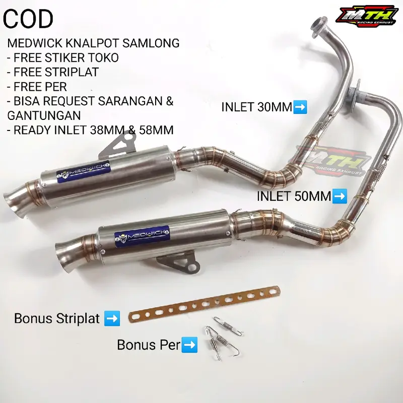 MEDWICK, Knalpot Samlong N max, Airox, PCX, ADV, Vario, Secopy, Beat, Genio, vino, Mio, Lexi dll 1