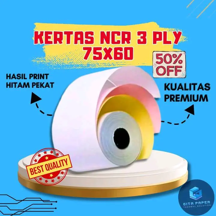 KERTAS STRUK KASIR NCR 3 PLY DOT MATRIX PRINTER KASIR Nota 0