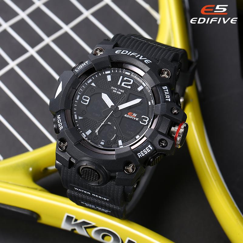 Edifive Quartz Chronograph Sport Rubber Watch Water Resist Navigator IT8033 2