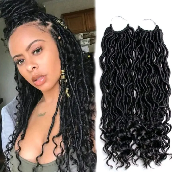 Rambut Sambung Spesial Braid ISI 12 HELAI Rambut Gimbal Model Terbaru Rambut Sambung Gimbal Hair Extension Gimbal Rambut Sulam Rambut Anyam Various Hair Accessories Black 5