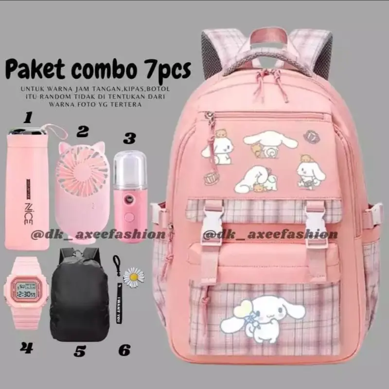 Gumoy - Tas Ransel Sekolah Anak SD SMP Banyak Bonus Karakter Kartun Tas Punggung Anak Lucu Fashion Anak tas kuromi anak tk 3