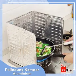 Pelindung Kompor Aluminium Anti Panas Minyak Goreng Alat Masak Dapur