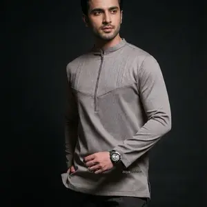 Zafran Baju Pria Coklat/Mahogany Model Terbaru Fashionable & Nyaman dengan Desain Modern dan Kualitas Terbaik