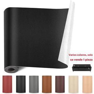 Kit de reparación de cuero autoadhesivo, parche de cuero PVC para sofá, asiento de auto, bolso de mano, set de reparación de vinilo duradero e impermeable