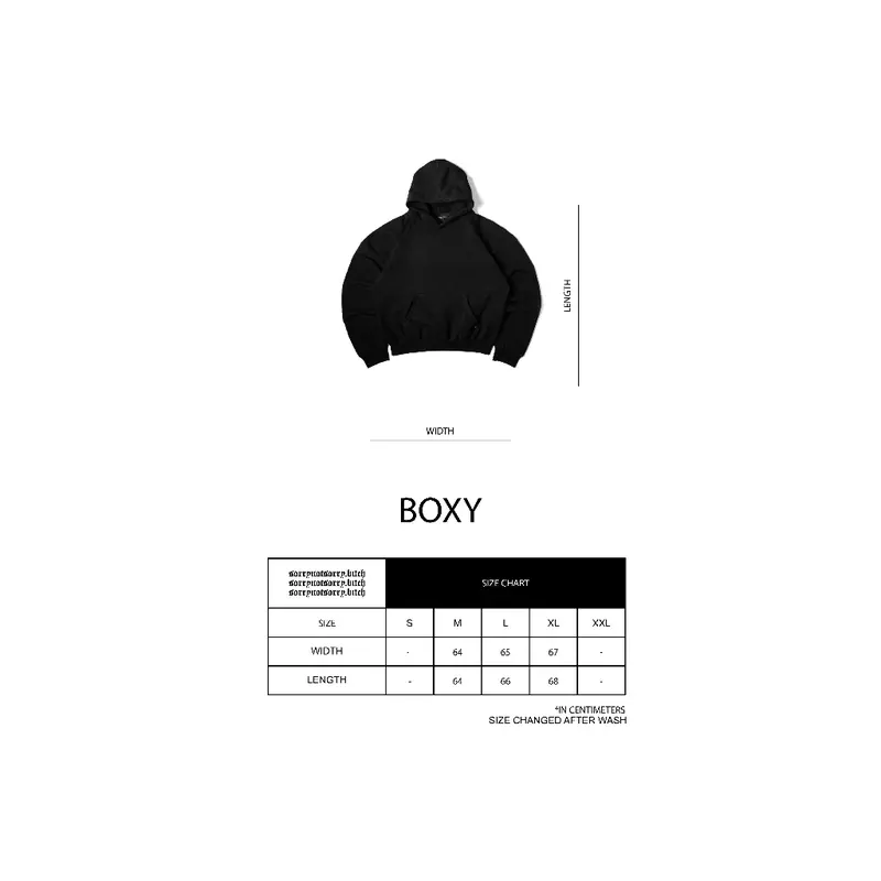 Product Introduction of Sorrynotsorry B SNSB Hoodie Boxy Storm 0