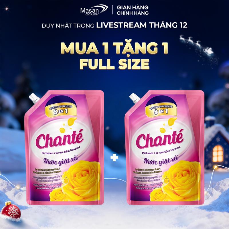   Deal Eden  Combo 2 Nước giặt xả cao cấp 8 trong 1 Chanté Túi x 3.05KG 