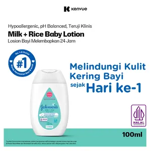 JOHNSON'S Milk + Rice Baby Lotion - Losion Bayi 100 ml