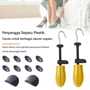 Rak Shoe Tree Stretcher Shaper Rak Sepatu yang Dapat Disesuaikan Pengembang Plastik Shoe Tree Untuk Flat Pump Boots Anti-wear Mempertahankan Bentuk Pohon Sepatu Musim Semi