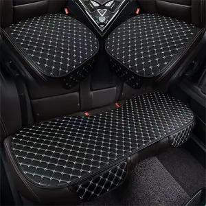 JK Alas duduk jok mobil 3 in 1 Seat Set | Universal Seat Cushion /Back Seat Cover MOBIL Bahan Kulit