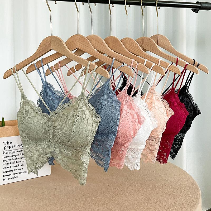 Bộ Đồ Lót Áo Yếm Nữ, Ren Kiểu Pháp, Lưng Đẹp, Không Dây, Chống Lộ, Mặc Bên Trong, Áo Ba Lỗ Mặc Trong, Thích Hợp Cho Phụ Nữ, Bộ Đồ Lót 3