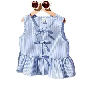 Karisa Atasan Anak Perempuan Garis-Garis Tanpa Lengan/ Blouse Anak Motif Salur Cantik Fashion Trendy