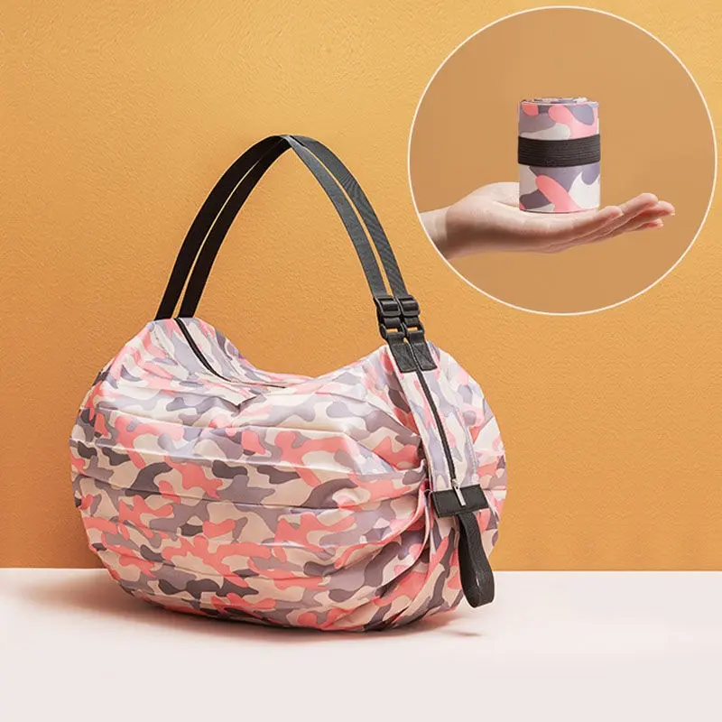 Super Light Weight Easy Carry Reusable Foldable Shopping Bag Recycle Sling Bag Big Capacity Travel Use Grocery Bag