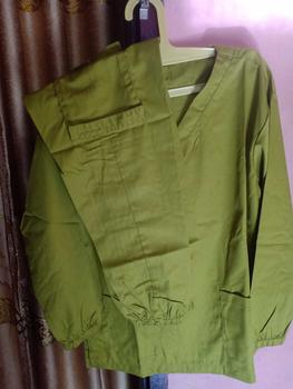 Product Review of [RatuHijabCilacap] Baju Ok Oka Celana Jogger Cargo Lengan Panjang Karet Bahan American Drill Wanita Setelan Kerah V from U**a 0