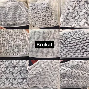 kain Brukat premium | Brukat putih bw | Brukat katun import premium (harga per 1/2m)