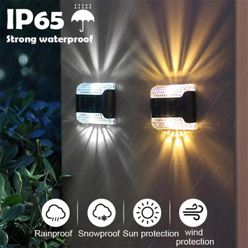 1pc Solar Deck Lights Outdoor Waterproof Led Solar lights for Fence Patio Garden
