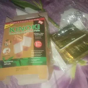 Paket 1 Box Kinoki Gold Ginger Dan Kinoki White Detox Kotoran Koyo Kaki Foot Patch Salt Hand Kotoran Salt k inoki Original