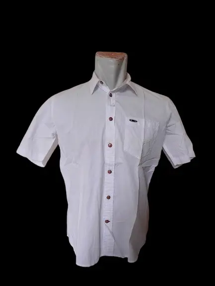 Kemeja Putih Polos Emba Pria Dewasa Casual/Formal 2