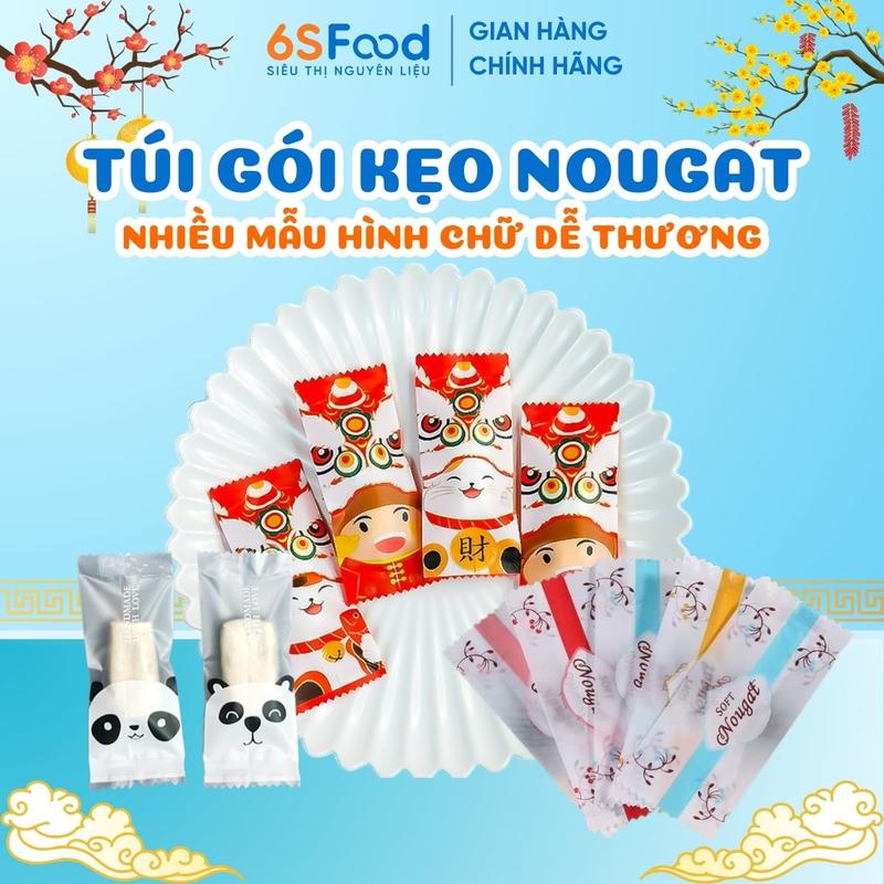  Túi Gói Kẹo Nougat 200 Vỏ Kẹo Hạnh Phúc Siêu Xinh Đa Dạng Màu Túi Hàn Miệng size 4x9cm 