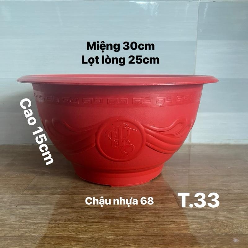 10 Cái Chậu Nhựa Trồng Cây T33 Loại Dày Dặn 30x15cm