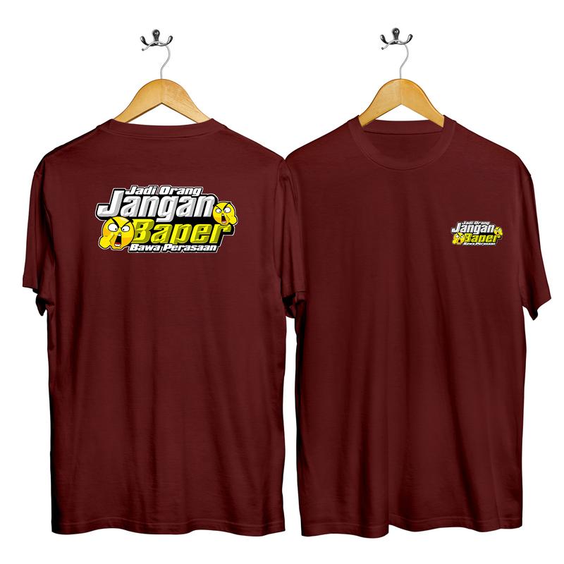 kaos oblong JANGAN BAPER/t-shirt/kaos dewasa/kaos wanita/pria/kaos lengan pendek 3