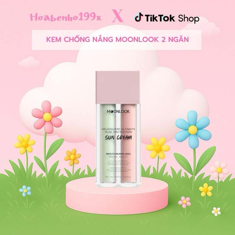[ Mẫu Mới]  Kem chống nắng  Moonlook SPF 50 2 ngăn