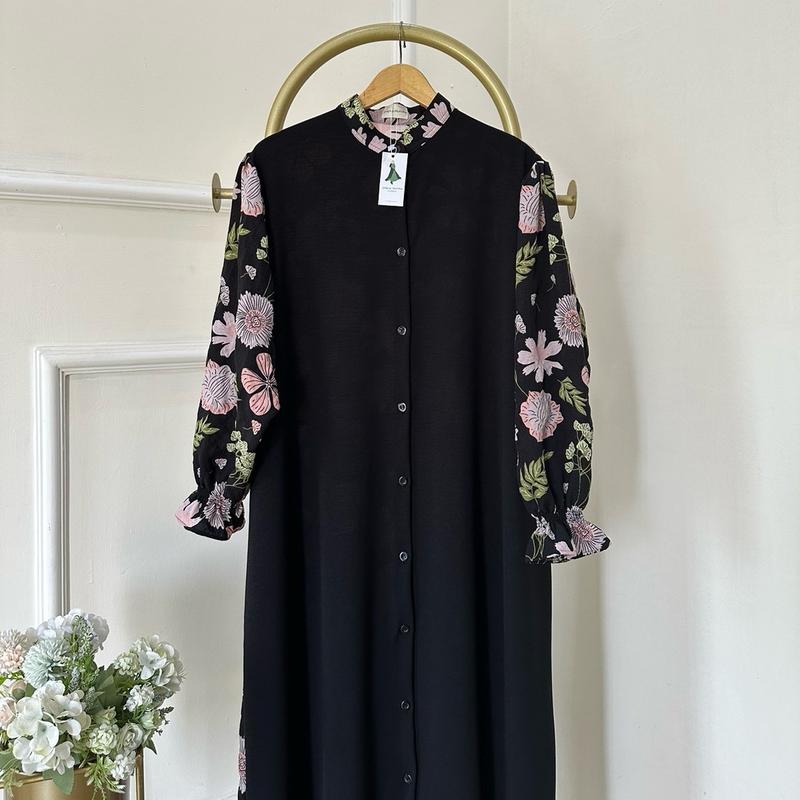 GALERYSISCHA Abrina Dress Gamis Wanita || Jenna Crinkle Lembut Nyaman Oversize Simple 0